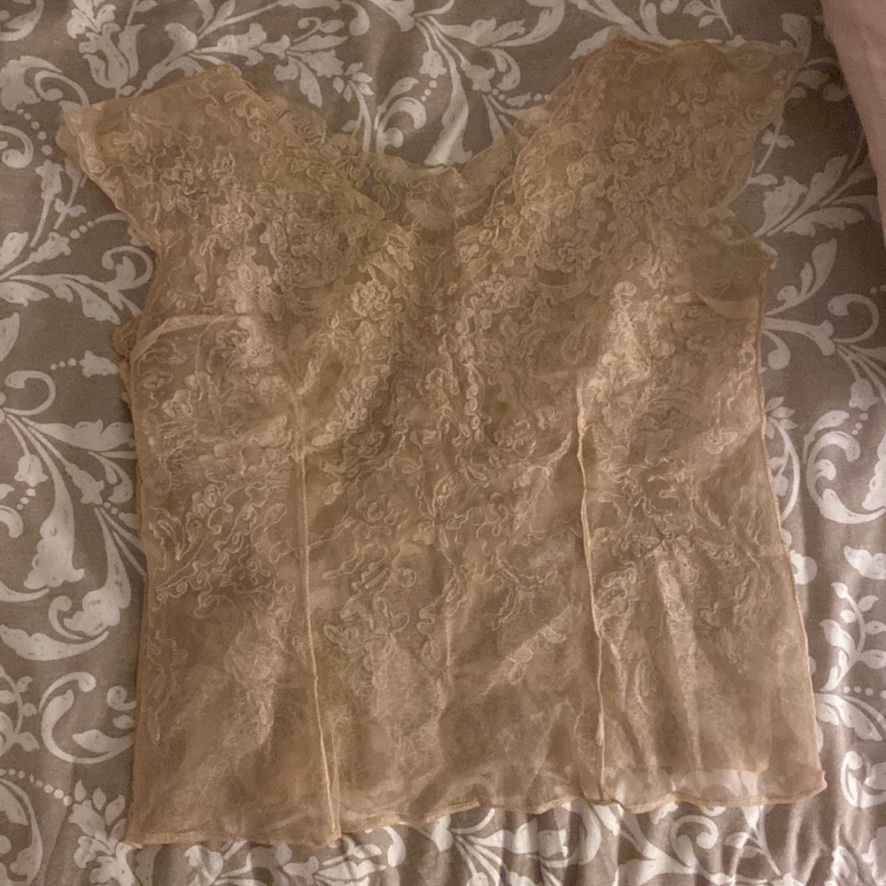 Custom vintage sheer shift shirt